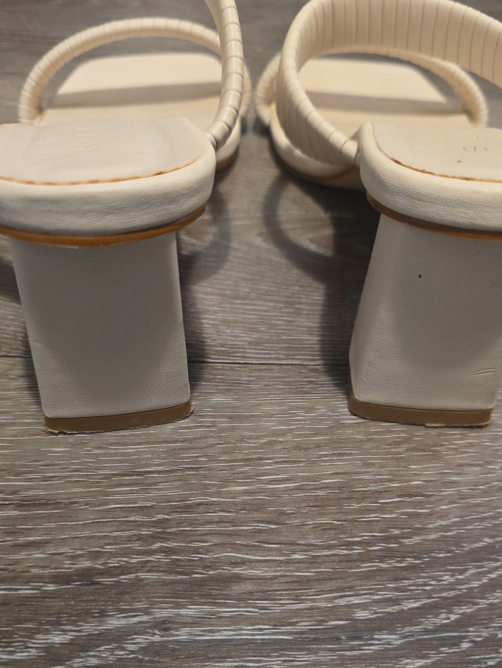 Billini Ivory Ribbed Double-Strap Square-Toe Slide Sandals - Picture 6 of 7